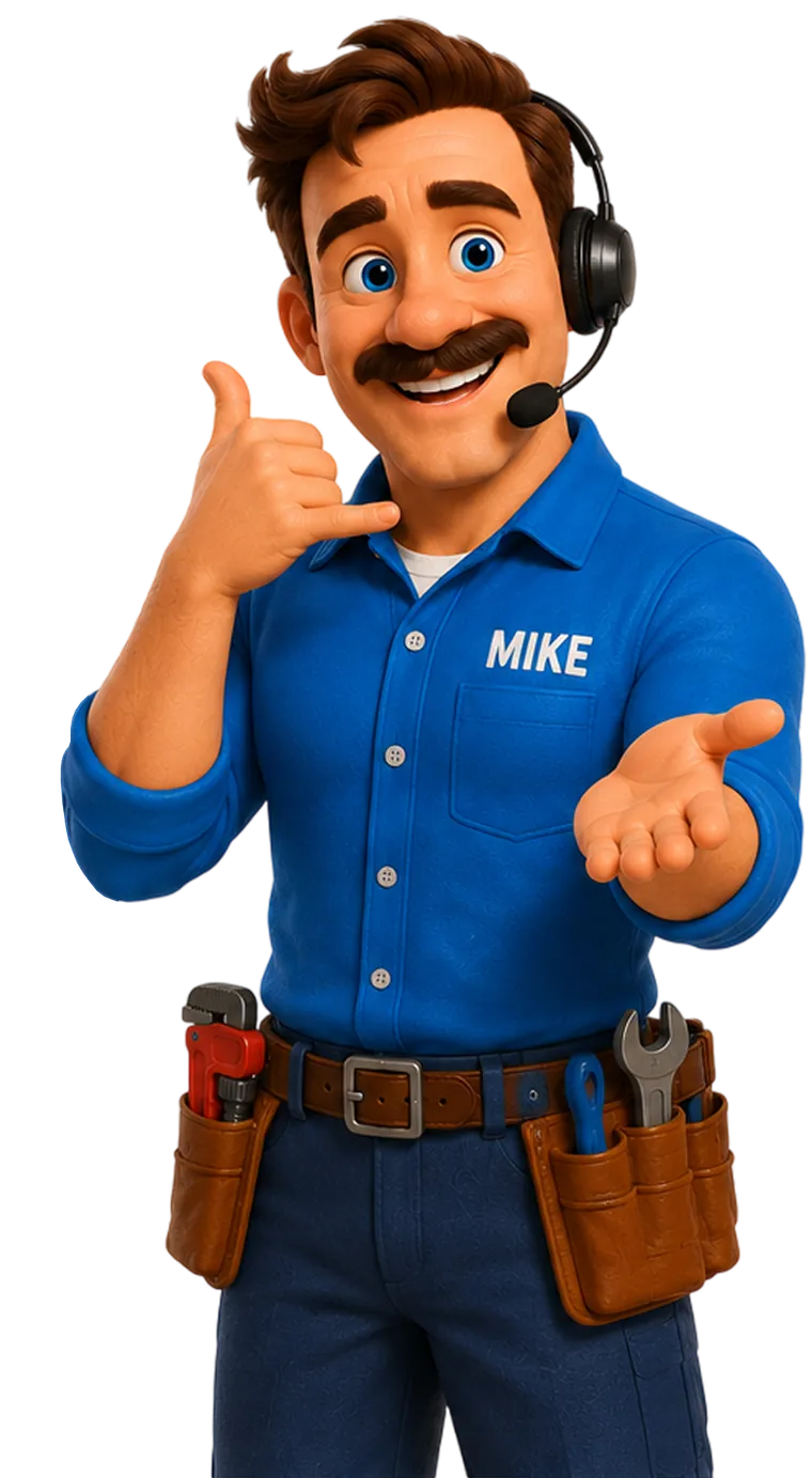 Mike AI Receptionist ready to answer plumbing business calls